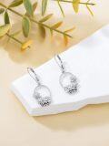 wholesale 925 Sterling Silver Lotus Flower Basket Drop Earrings for Women Holiday Gifts-0-4