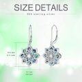 wholesale 925 Sterling Silver Abalone Shell Flower Drop Earrings-0-1