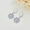 wholesale 925 Sterling Silver Abalone Shell Flower Drop Earrings-0-4