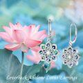 wholesale 925 Sterling Silver Abalone Shell Flower Drop Earrings-0-6