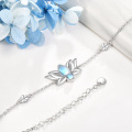 wholesale 925 Sterling Silver Lotus Evil Eye Bracelet with Moonstone - Gifts for Women & Girls-0-4