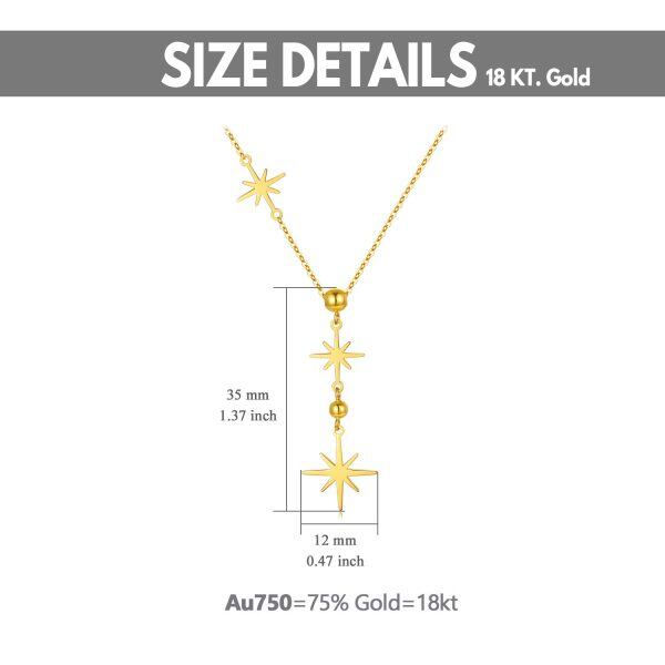 18K Yellow Gold North Star Y-Necklaces-3