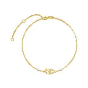 14K Gold Evil Eye Chain Bracelets-0