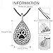 wholesale 925 Sterling Silver Tear Drop Celtic Knot Pet Paw Print Urn Keepsake Memorial Jewelry with Funnel and Fill Tool for Dogs/Cats Ashes (Black)-0-14