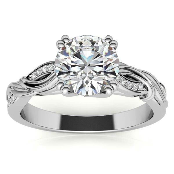 Sterling Silver 1ct Moissanite Wedding Engagement Rings-0