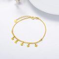 wholesale 18K Gold Beaded Chain Heart Charm Bracelet for Women - Anniversary/Birthday Gifts (Size: 6/3/7/5 inches)-0-2