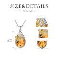 wholesale 925 Sterling Silver Amber Honeycomb Bee & Flower Pendant for Women's s-0-1
