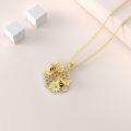 wholesale 925 Sterling Silver Honeycomb & Bees Pendant Necklace for Women-0-4