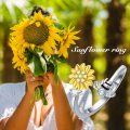 wholesale 925 Sterling Silver Sunflower and Bee Adjustable Ring for Women & Girls-0-5