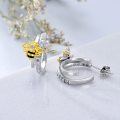 wholesale 925 Sterling Silver CZ Hoop Earrings with Gold & Black Bees for Women Mom Wife Girlfriend Gifts-0-5