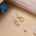 wholesale 925 Sterling Silver Sunflower Bee Drop Earrings s for Women-0-3