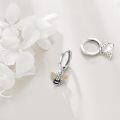 wholesale 925 Sterling Silver Honeybee Drop Earrings with Cubic Zirconia Wings - Gifts for Her-0-4