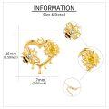 wholesale 14K Gold Bee & Sunflower Heart Pendant Necklace - Summer s for Women-0-1
