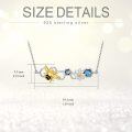 wholesale 925 Sterling Silver & 18K Gold-Plated Bee and Flower Hexagon Pendant Necklace for Women-0-1
