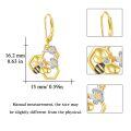 wholesale Gold-Plated 925 Sterling Silver Honeycomb & Bee Drop Earrings for Women-0-1