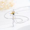 wholesale 925 Sterling Silver Gold Plated Honeybee Faith Cross Pendant Necklace for Women Girls-0-4