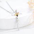 wholesale 925 Sterling Silver Gold Plated Honeybee Faith Cross Pendant Necklace for Women Girls-0-5
