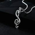 wholesale 925 Sterling Silver Microphone Treble Clef Pendant Necklace  for Men-0-3