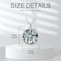 wholesale 925 Sterling Silver Green Agate Mountain Moon Stars Cremation Keepsake Pendant Necklace with Funnel and Fill Tool-0-2