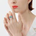 wholesale 925 Sterling Silver & Natural Turquoise Stone Open Ring for Women - Bohemian Style Statement s-0-1