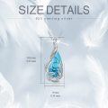 wholesale 925 Sterling Silver Natural Turquoise Leaf Design Pendant Necklace for Women and Men-0-1