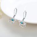 wholesale 925 Sterling Silver Eye of Horus Turquoise Leverback Drop Earrings Gift for Her-0-5
