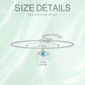 wholesale 925 Sterling Silver & Turquoise Evil Eye Charm Adjustable Chain Bracelet for Women-0-1