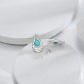 wholesale 925 Sterling Silver Teardrop Turquoise Flower Stud Earrings for Women Gift-0-4