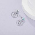 wholesale 925 Sterling Silver Turquoise Boho Crescent Moon Sun Studs for Women Girls Gifts-0-3
