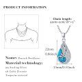 wholesale 925 Sterling Silver Teardrop Pendant with Turquoise and CZ Stones Necklaces for Women Gifts-0-1