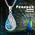 wholesale 925 Sterling Silver Teardrop Pendant with Turquoise and CZ Stones Necklaces for Women Gifts-0-3