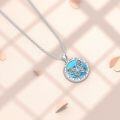 wholesale 925 Sterling Silver Turquoise Butterfly Pendant Necklace - Western Style Gemstone s for Her-0-4
