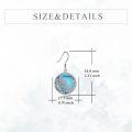 wholesale 925 Sterling Silver Metal Abalone Turquoise Moonstone Boho Dangle Earrings-0-1