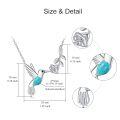 wholesale 925 Sterling Silver Turquoise Hummingbird Pendant Necklace for Women Gifts-0-1
