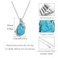 wholesale 925 Sterling Silver & Natural Turquoise Stone Peacock Pendant Necklace - Boho Chic s for Her-0-1