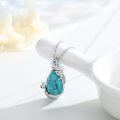 wholesale 925 Sterling Silver & Natural Turquoise Stone Peacock Pendant Necklace - Boho Chic s for Her-0-4