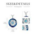 wholesale 925 Sterling Silver Blue Crystal Compass Necklace - Friendship Travel Graduation Gift for Women & Girls-0-1