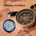 wholesale 925 Sterling Silver Blue Crystal Compass Necklace - Friendship Travel Graduation Gift for Women & Girls-0-5