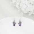 wholesale Sterling Silver Moss Agate Amethyst Moonstone Mushroom Earrings-0-4