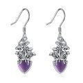wholesale Sterling Silver Moss Agate Amethyst Moonstone Mushroom Earrings-0-12