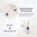 wholesale Sterling Silver Moonstone Lapis Lazuli Larimar Pink Opal Peridot Amethyst Earrings-0-1