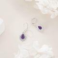 wholesale Sterling Silver Moonstone Lapis Lazuli Larimar Pink Opal Peridot Amethyst Earrings-0-4