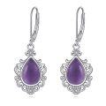 wholesale Sterling Silver Moonstone Lapis Lazuli Larimar Pink Opal Peridot Amethyst Earrings-0-31