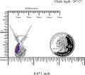 wholesale 925 Sterling Silver Purple Amethyst Phoenix Pendant Healing Stone Necklaces Gifts for Her-0-1