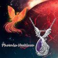 wholesale 925 Sterling Silver Purple Amethyst Phoenix Pendant Healing Stone Necklaces Gifts for Her-0-5