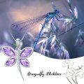 wholesale 925 Sterling Silver Purple Crystal Butterfly Pendant Necklaces for Women  Ideas-0-5