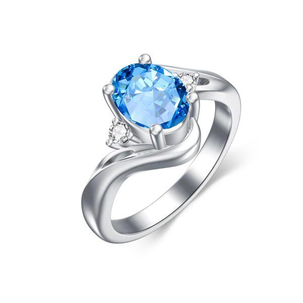 Sterling Silver December Birthstone Rings-1