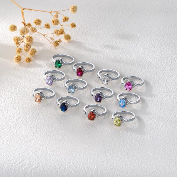 Sterling Silver December Birthstone Rings-5