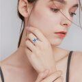 wholesale 925 Sterling Silver Blue Opal Adjustable Hummingbird Design Women's Fashion Ring -0-2