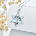 wholesale 925 Sterling Silver Opal Tree of Life Star Pendant Necklace for Men & Women-0-3